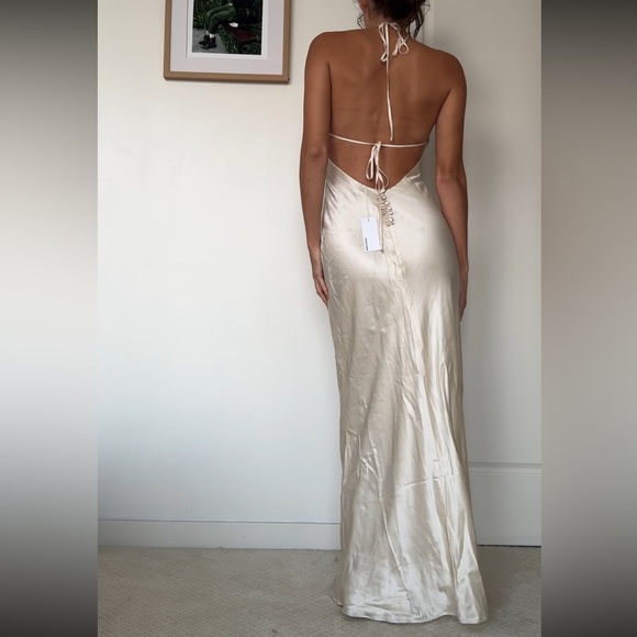 NWT Reformation Jeany Silk Dress - Fior Di Latte - Size Medium - Picture 5 of 9